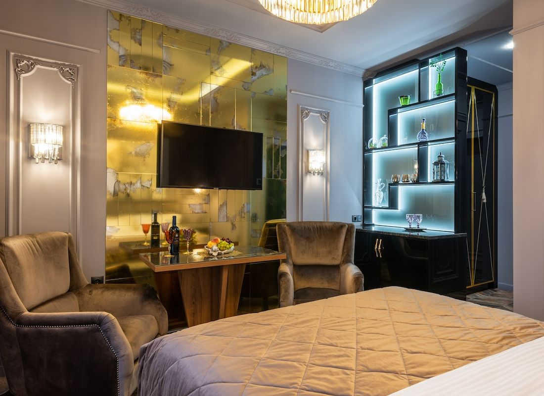 Arandela de cristal no quarto Arandela de cristal no quarto